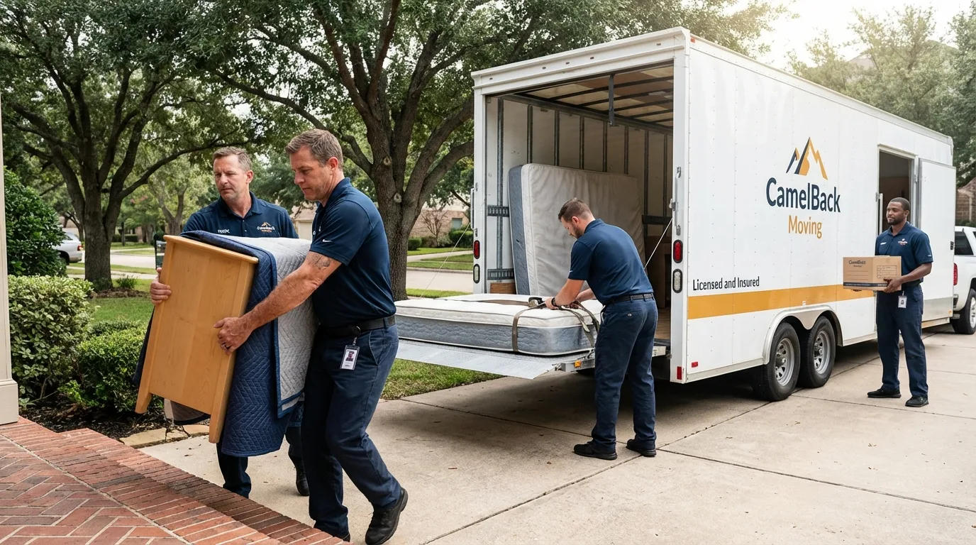 Crew loading residential truck for cross-state move from Somerset, NJ